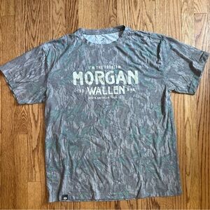Morgan Wallen I’m The Problem Tour 2025 Mossy Oak Camo Shirt XL Official Merch